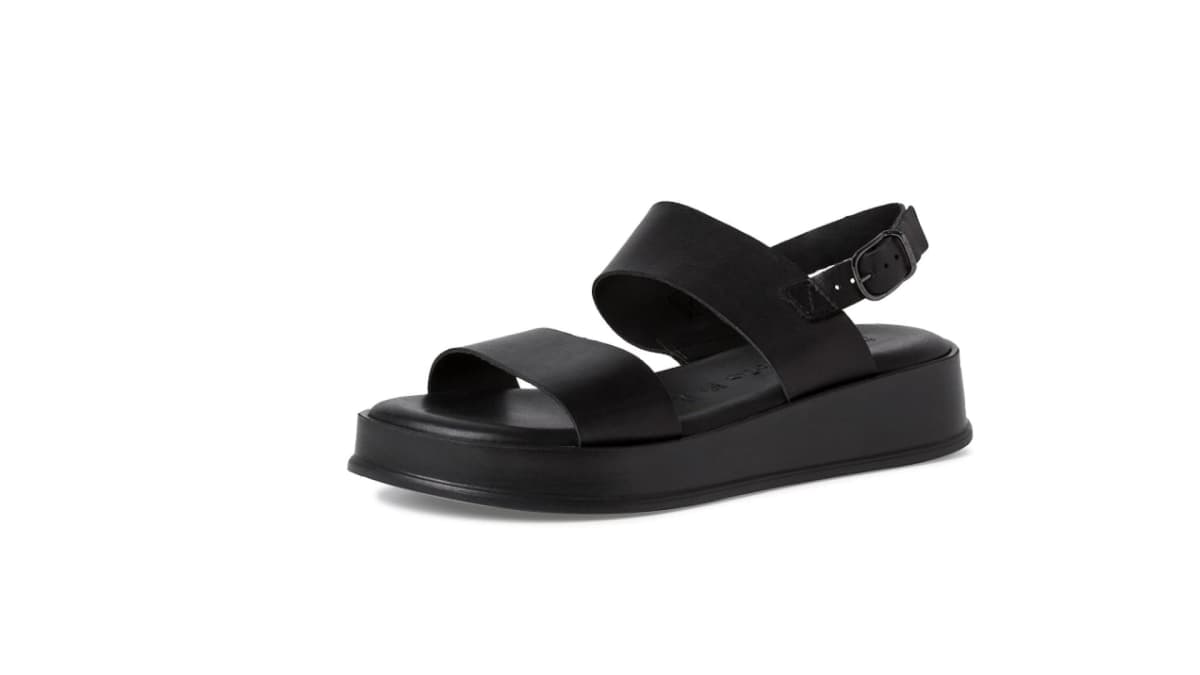 Schwarze chunky Sandalen