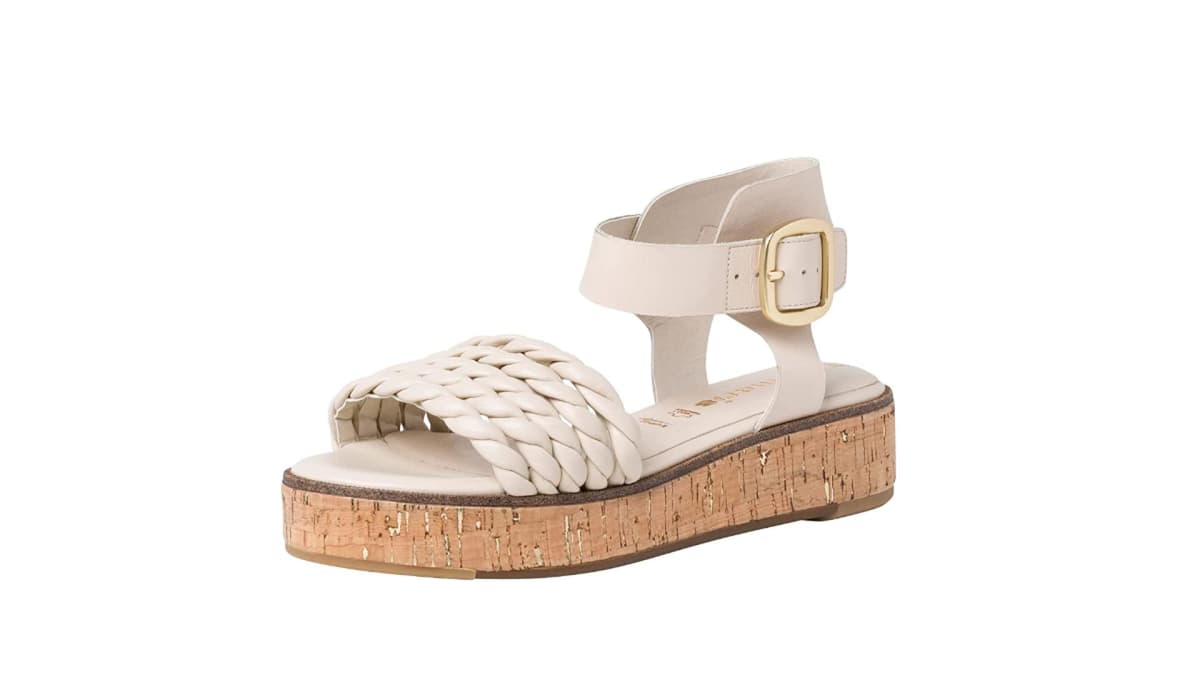 Beige Sandalen von Tamaris mit Kork-Sohle