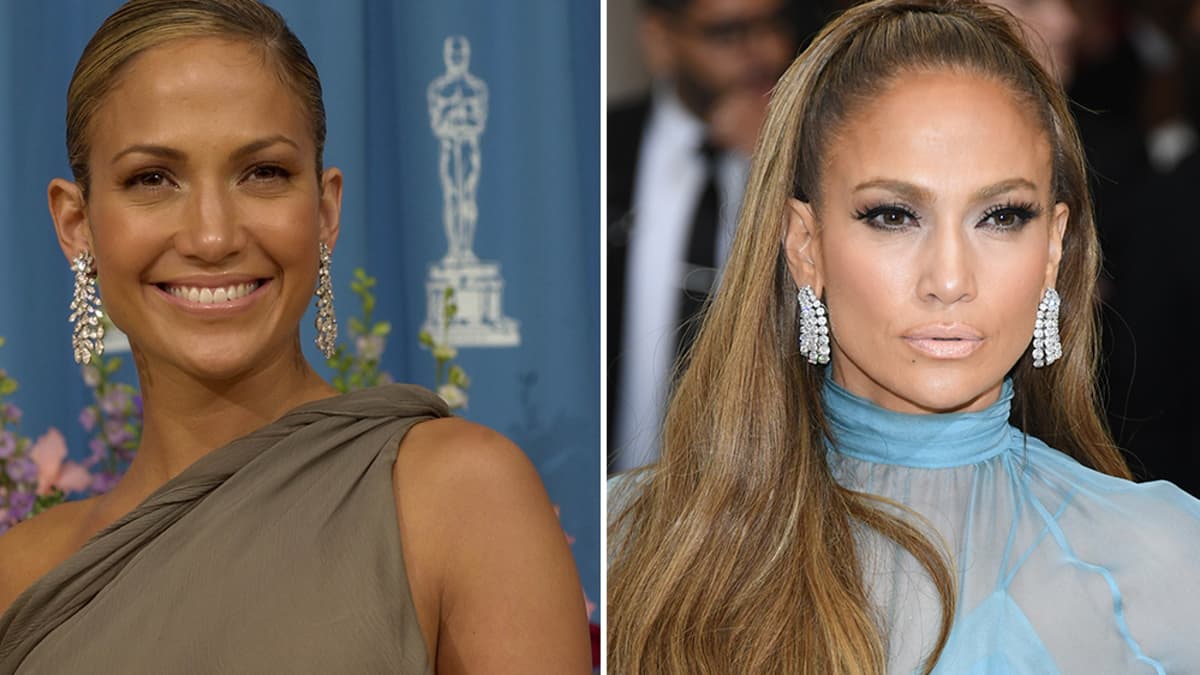 Jennifer Lopez' Gesicht früher und heute