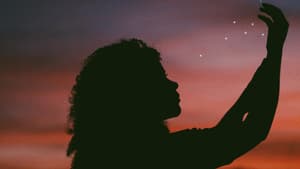 Frau Nacht Sterne Himmel