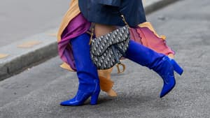 Blaue Stiefel