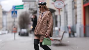 Beige Steppjacke