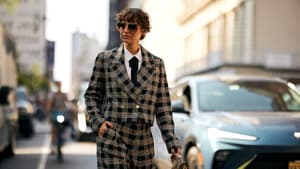 Karierter Hosenanzug Streetstyle