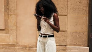 Beigefarbene Jeans Streetstyle