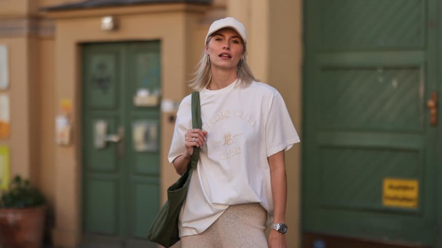 Lena Gercke Streetstyle weißes Shirt