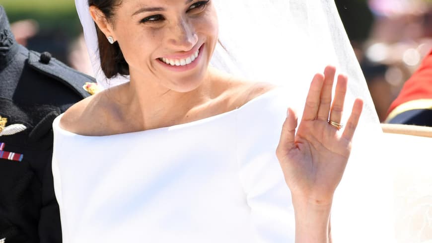 Meghan Markle in ihrer Hochzeitskutsche
