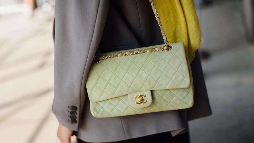 Hellgrüne Handtasche von Chanel
