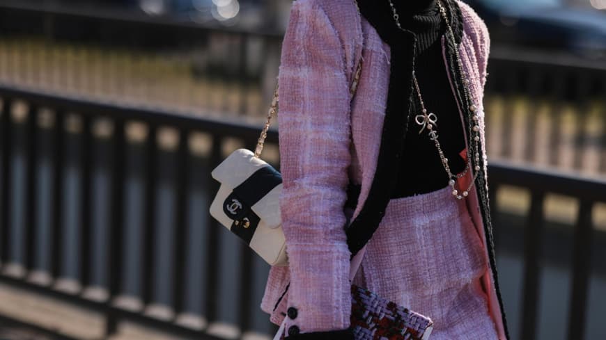 Chanel Kostüm rosa Streetstyle
