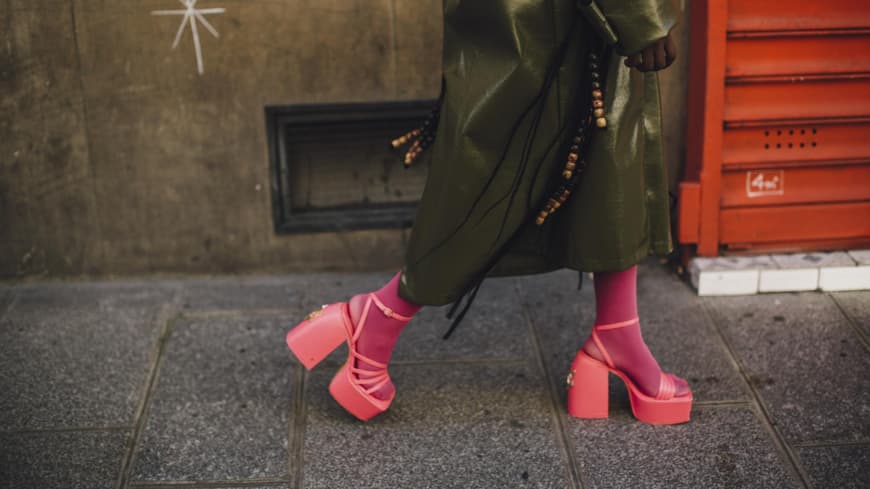 Streetstyle Plateau Heels rosa 