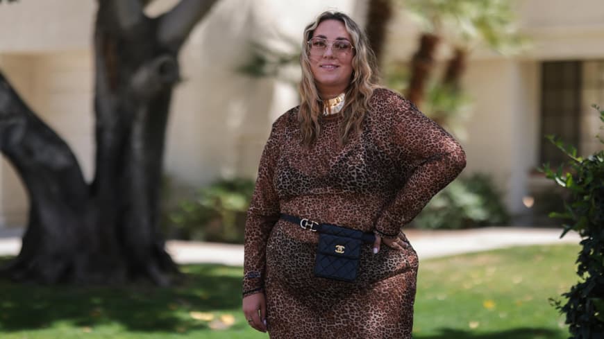 Verena Prechtl Kleid mit Animal Print Streetstyle