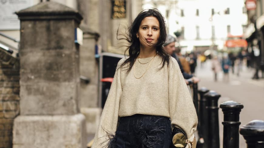London Fashion Week Streetstyle Frau 