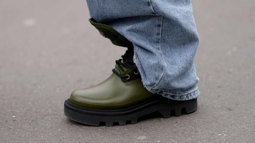 Schuh Streetstyle khaki schwarz Jeans