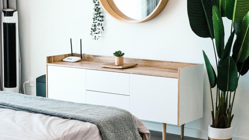 Schlafzimmer Einrichtung Bett Kommode