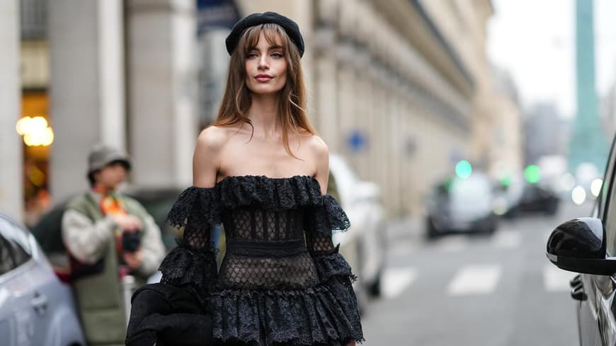Mara Lafontan in schwarzem Kleid
