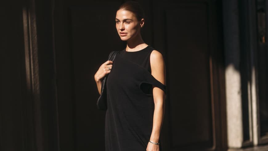 Streetstyle mit schwarzem Sommer-Kleid