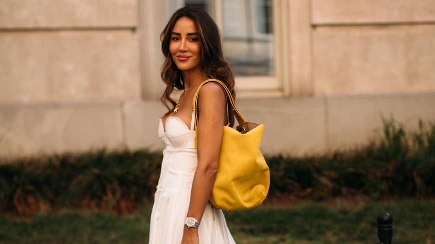 Streetstyle: Weißes Maxikleid