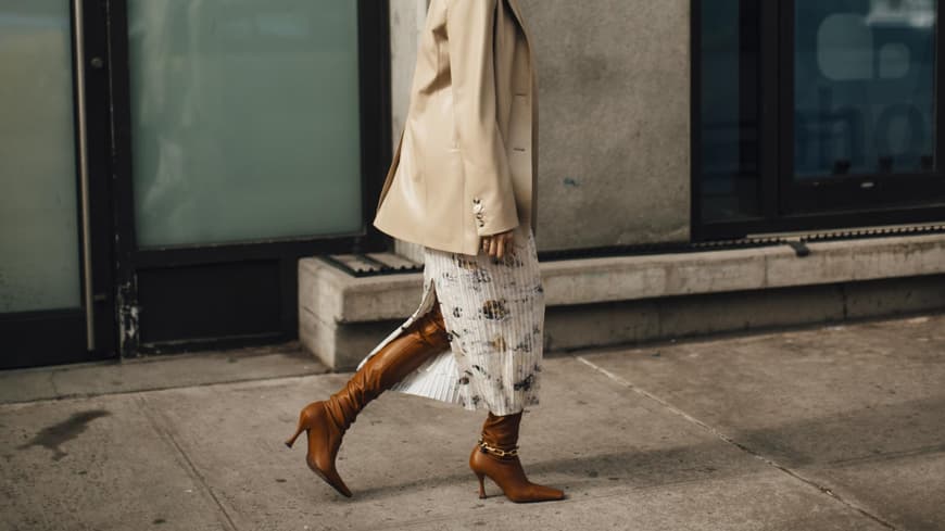 Chriselle Lim in braunen Boots