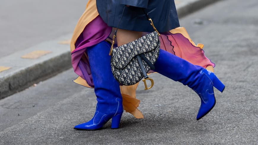 Blaue Stiefel