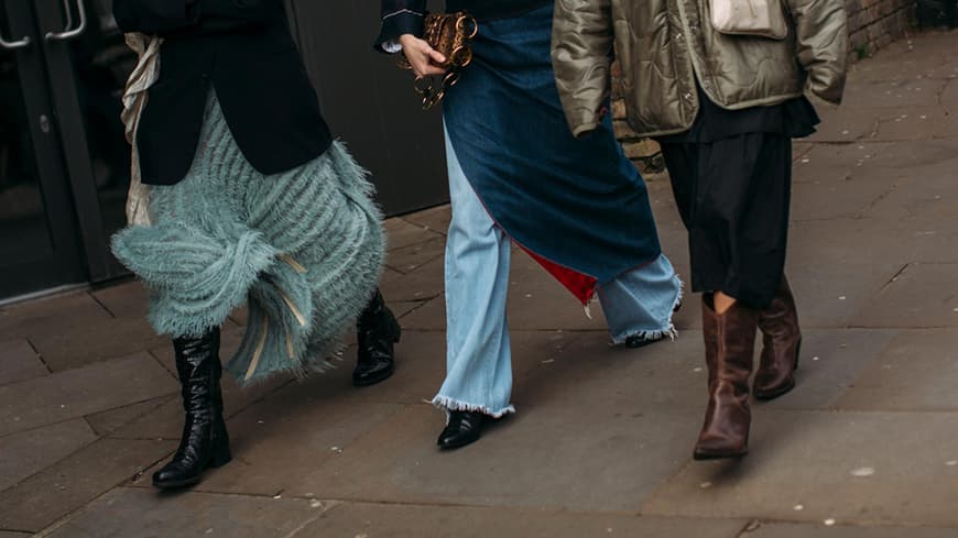 3 stylische Frauen in London