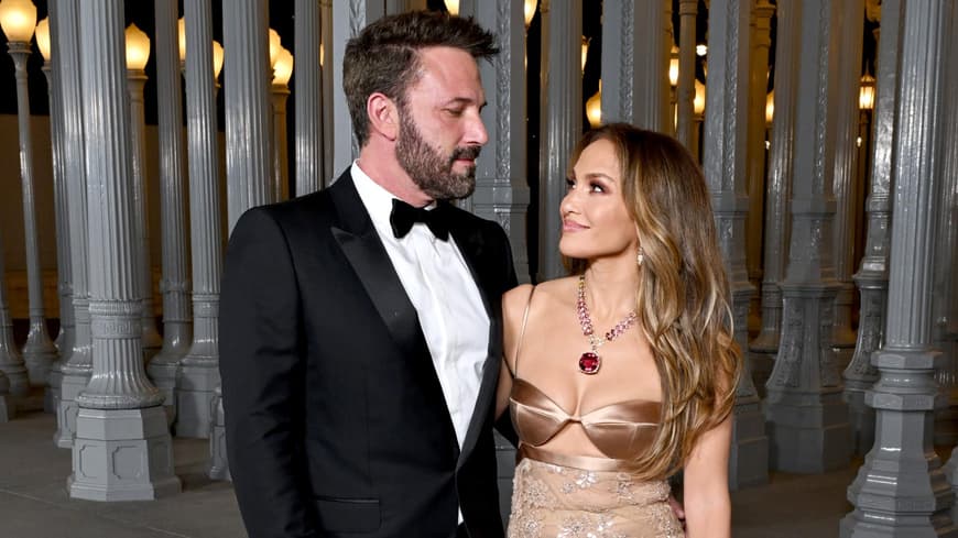 Jennifer Lopez Ben Affleck auf LACMA Art + Film Gala Gucci Kleid
