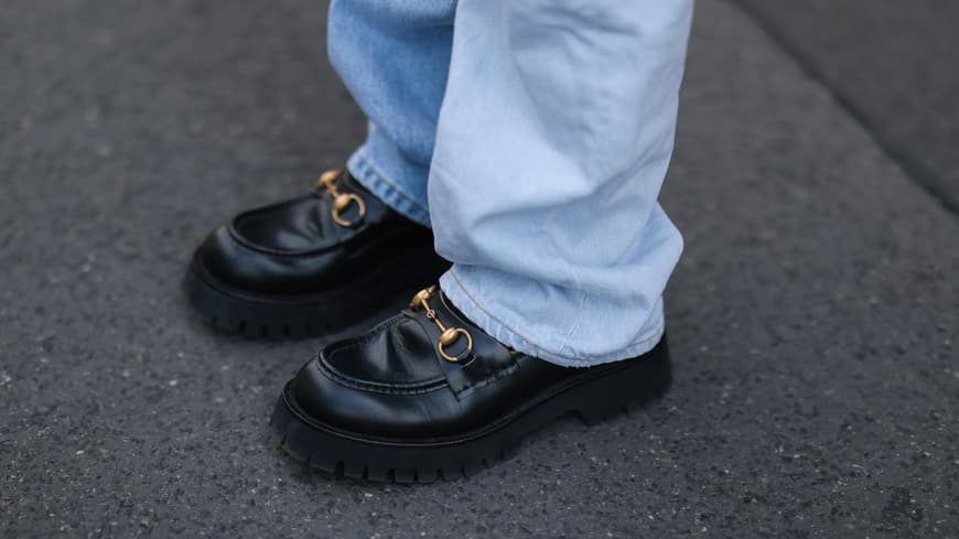 Schwarze Loafer