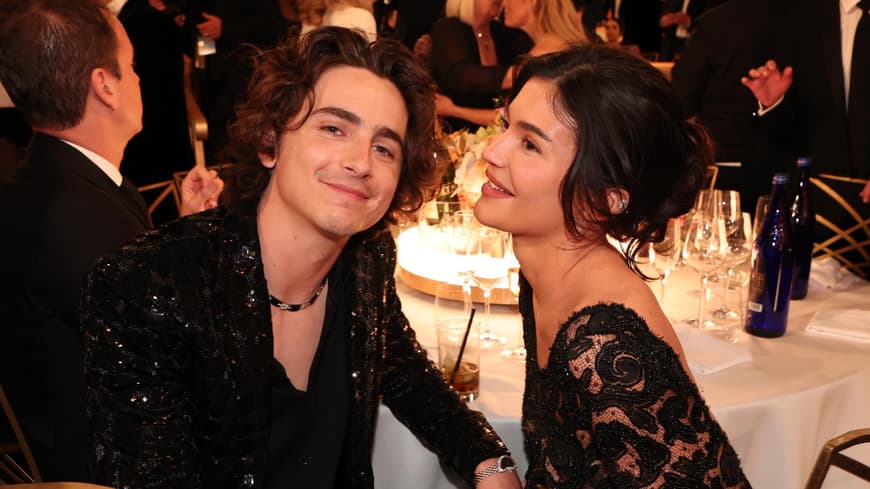 Kylie Jenner und Timothée Chalamet auf den Golden Globes 2024