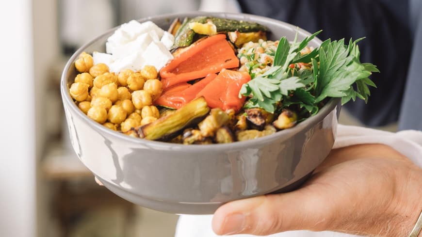 Salat mit Kichererbsen