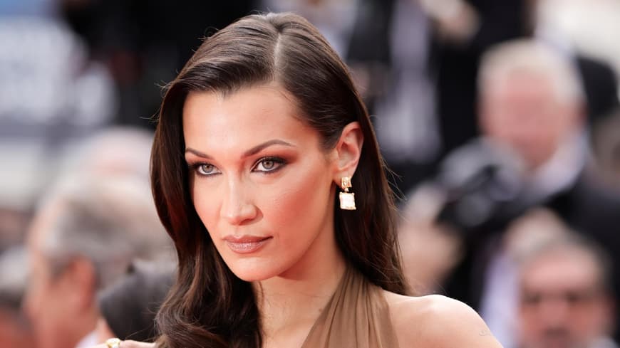 Bella Hadid trägt ein Naked Dress