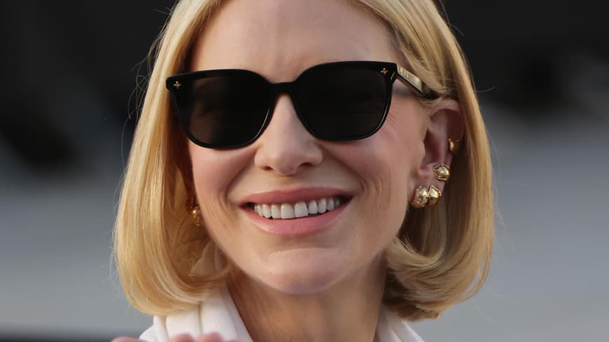 Cate Blanchett mit Lippenstift