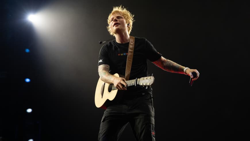 Superstar Ed Sheeran auf der Bühne