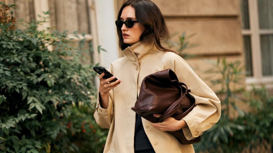 Braune Handtasche Streetstyle