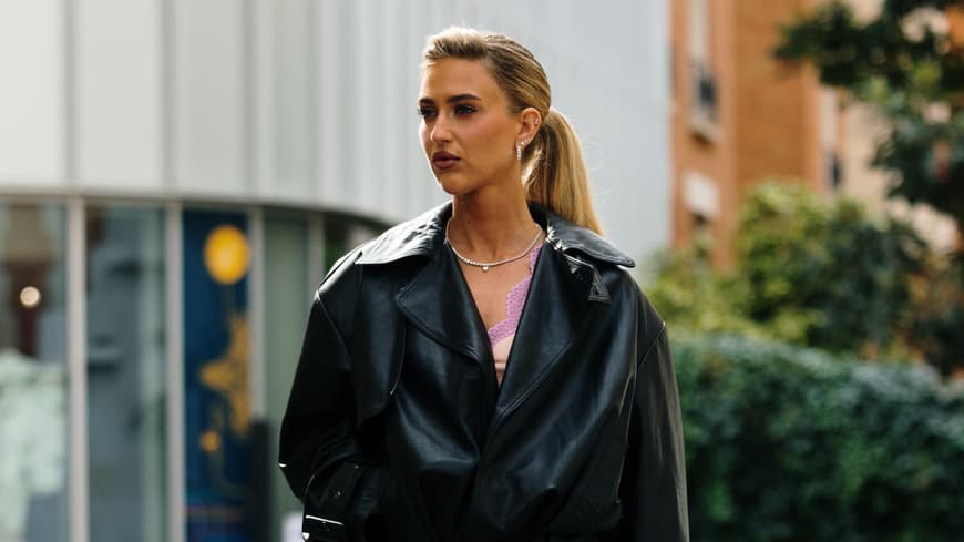 Schwarze Lederjacke von H&M