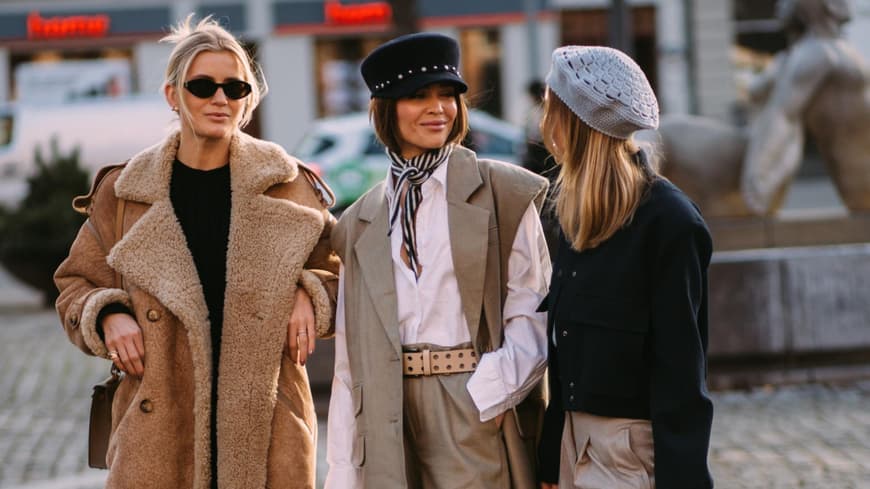 Drei Frauen auf der Fashion Week in Kopenhagen