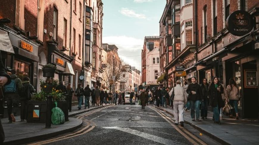 Eine Straße in Dublin