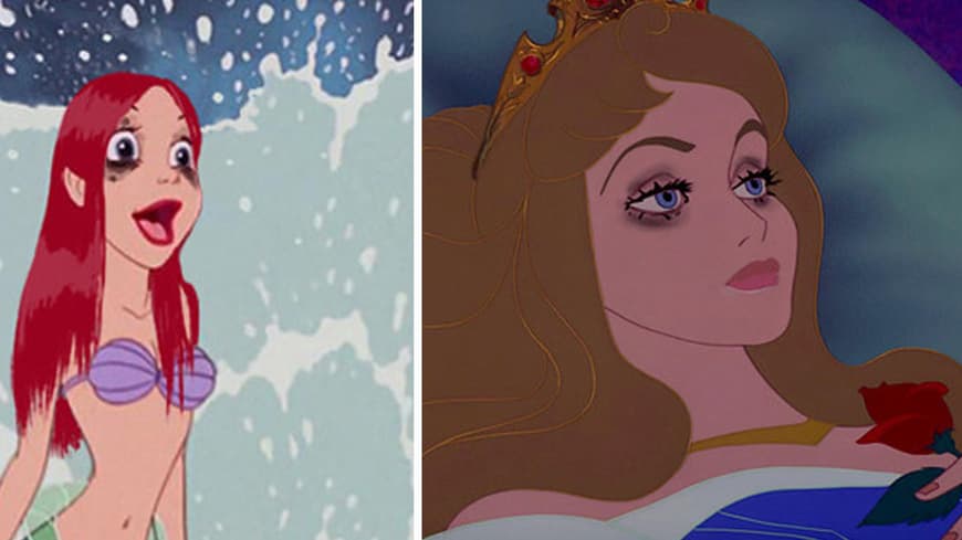 Das wahre Leben! Disney Prinzessinnen mit realistischem Make-up