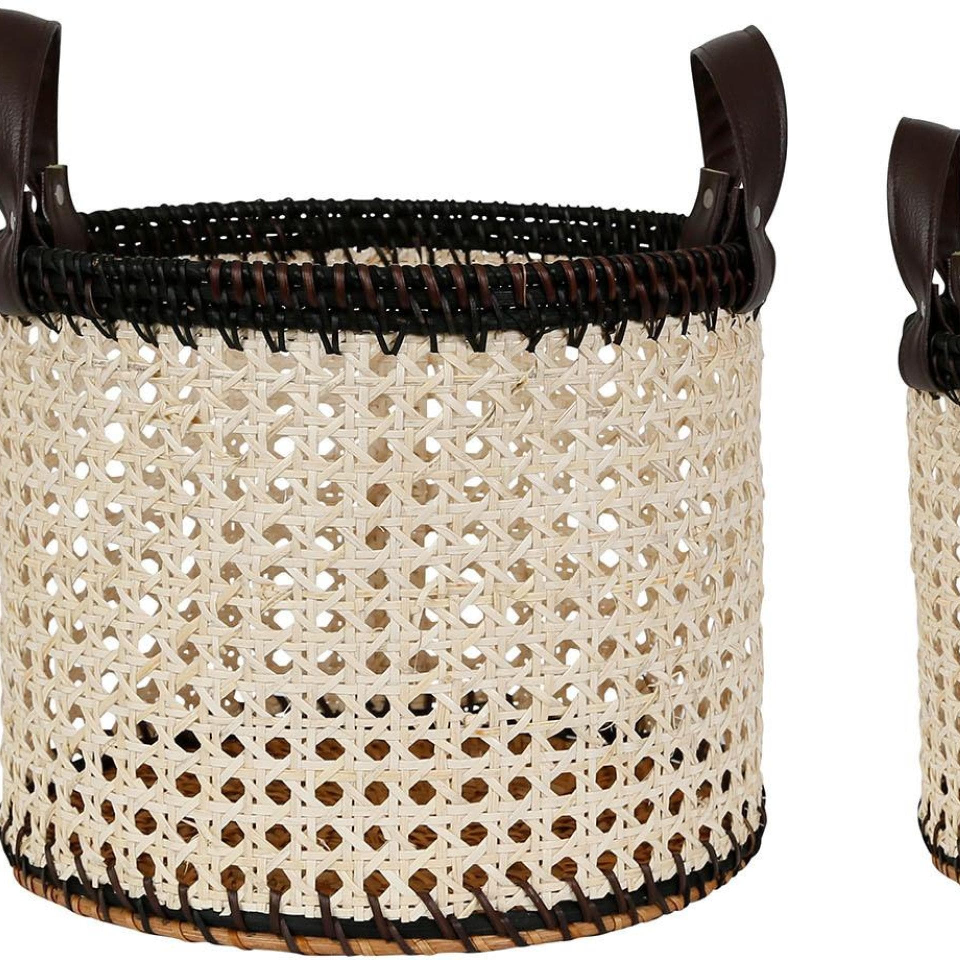 Westwing Aufbewahrungskörbe-Set Borneo aus Rattan