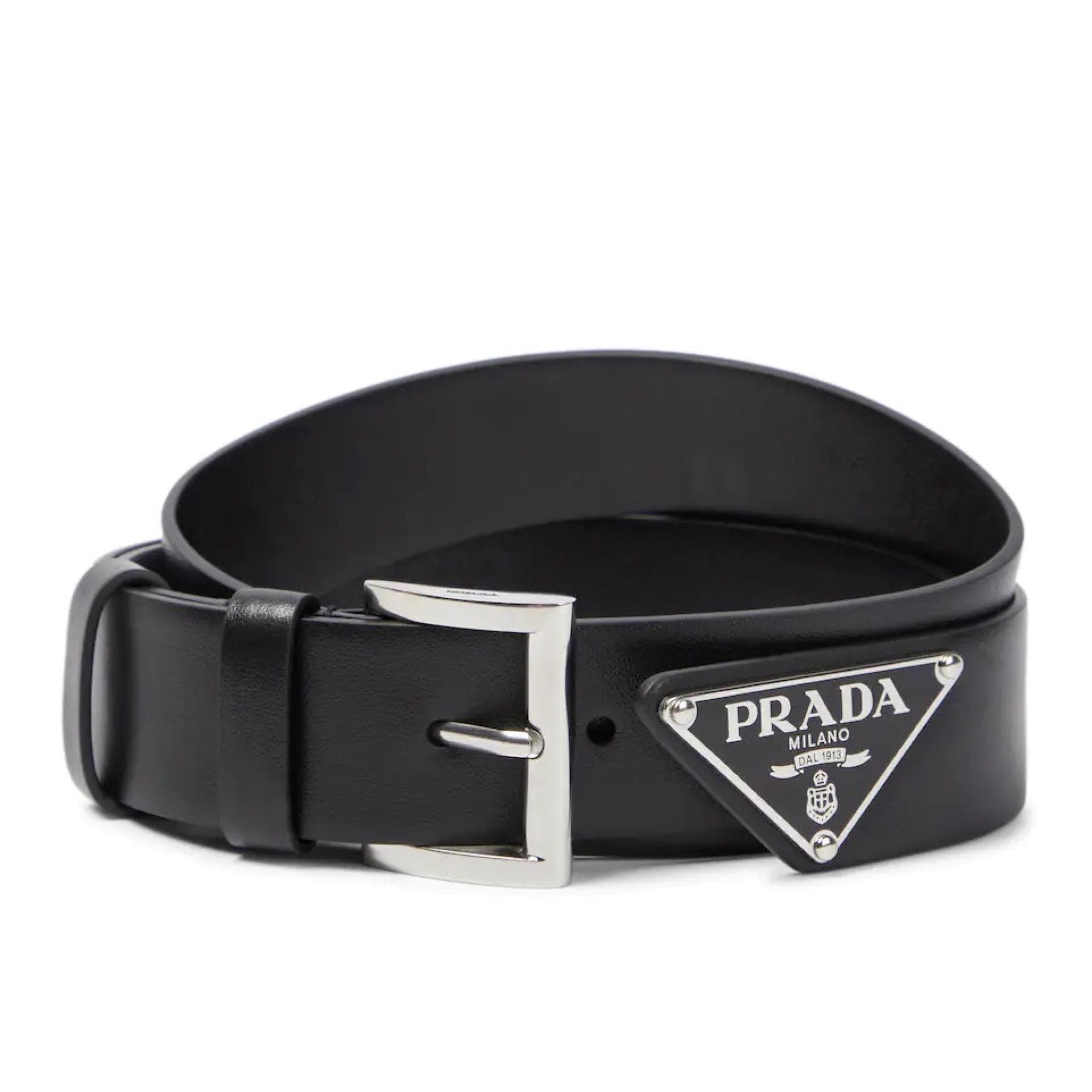Gürtel aus Leder Prada schwarz 