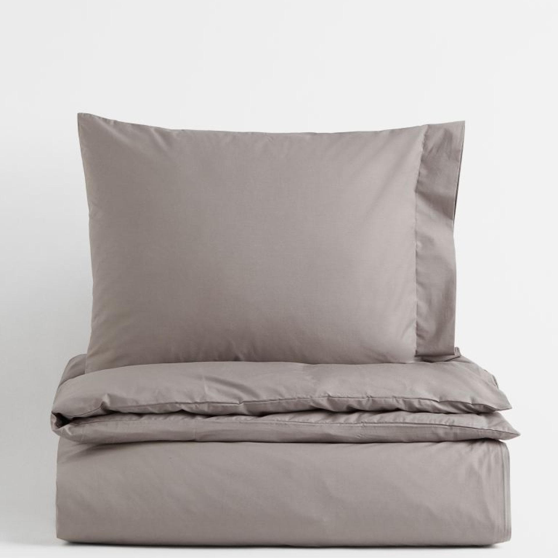 Bettwäsche in Greige aus Baumwollperkal von H&M Home