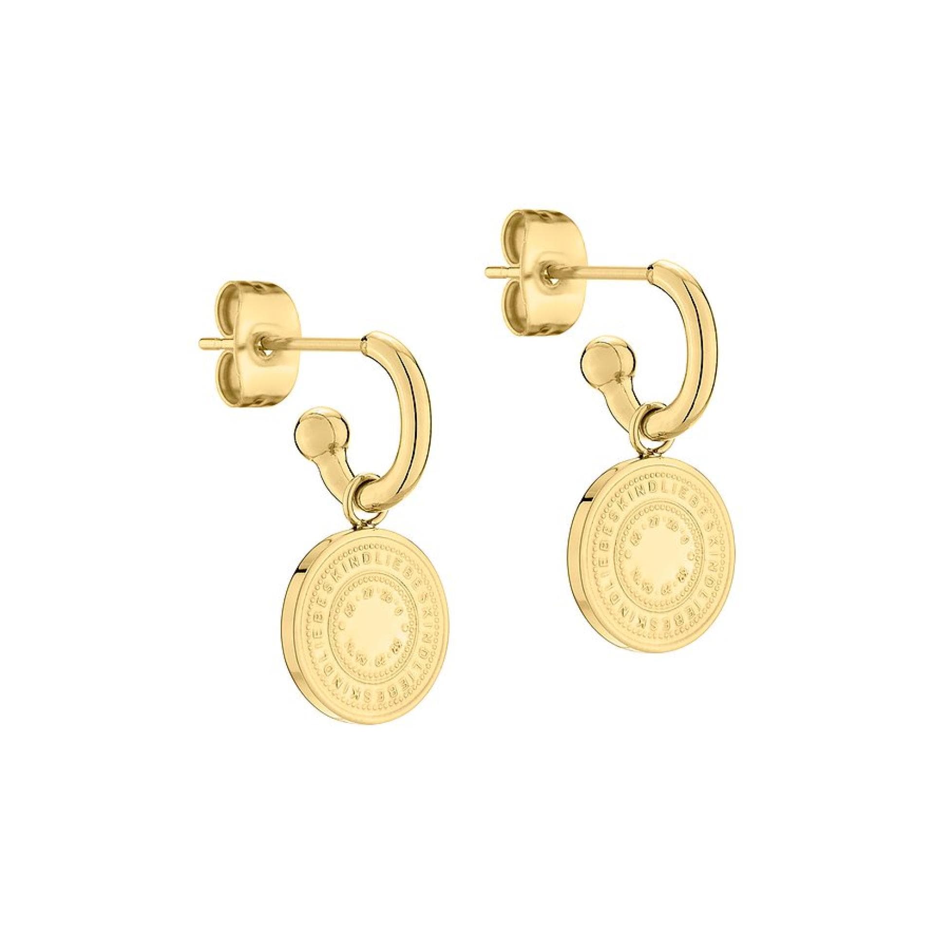 Liebeskind Berlin Ohrring mit Anhänger aus Edelstahl gold