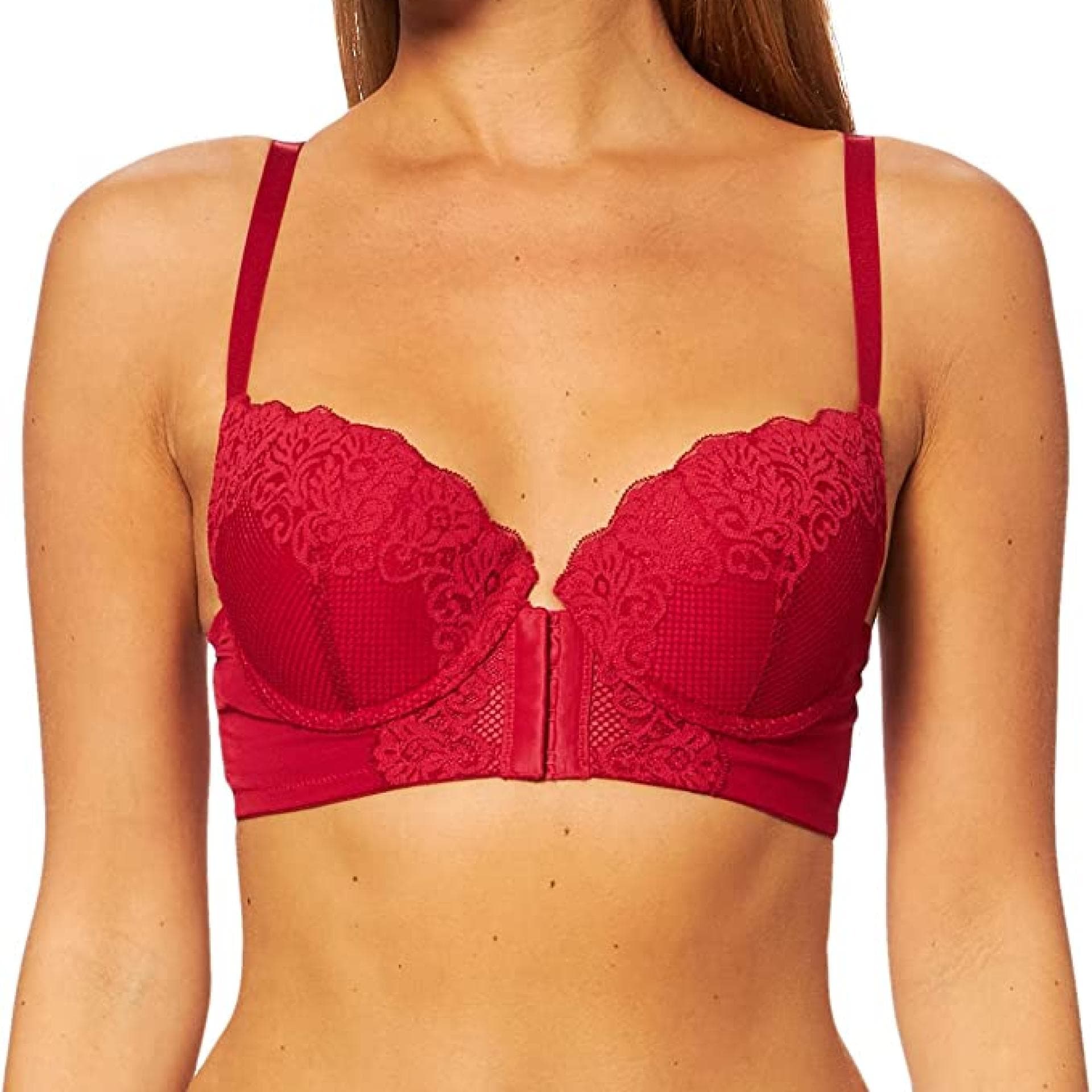 Iris & Lilly Damen Push-up-BH Spitze Frontverschluss