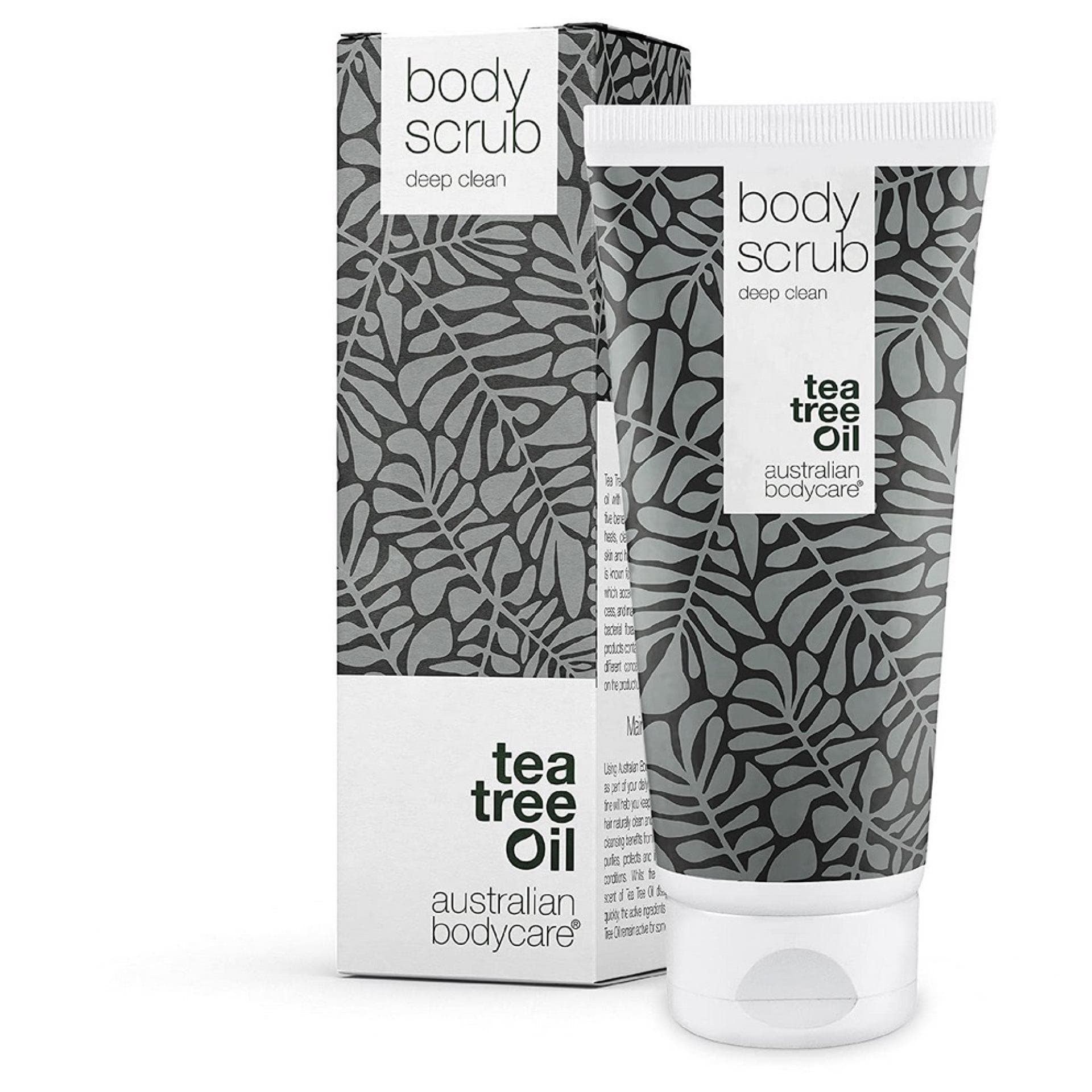 Body Scrub 200ml | Teebaumöl Körperpeeling bei Pickeln an Rücken & Körper, Unreiner Haut Large