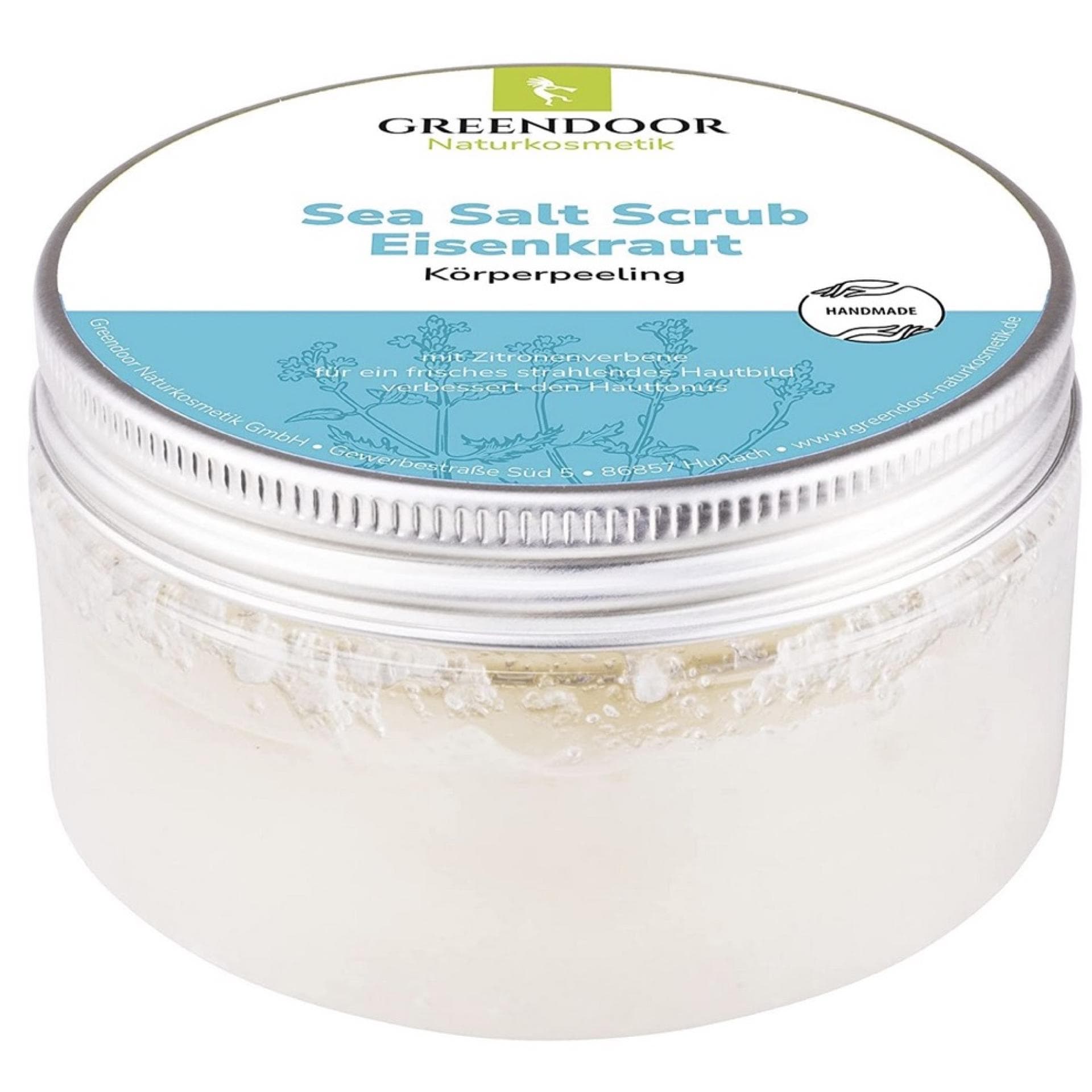 GREENDOOR Körperpeeling Sea Salt Scrub Eisenkraut 280g vegan Large