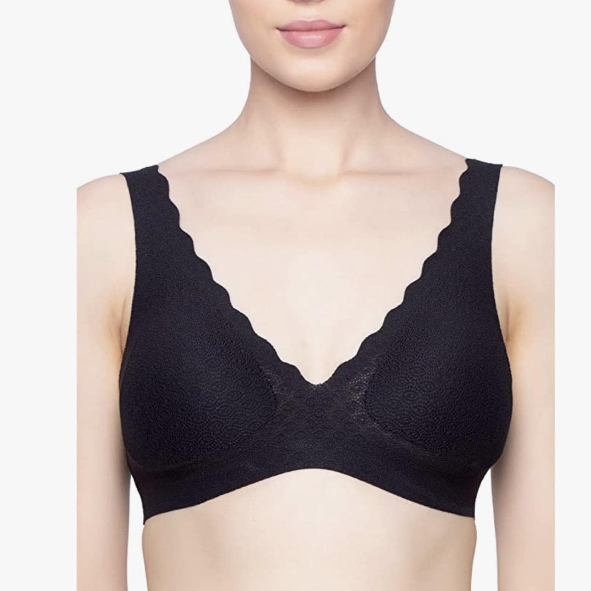 Sloggi Damen Zero Feel Lace Bralette schwarz Large