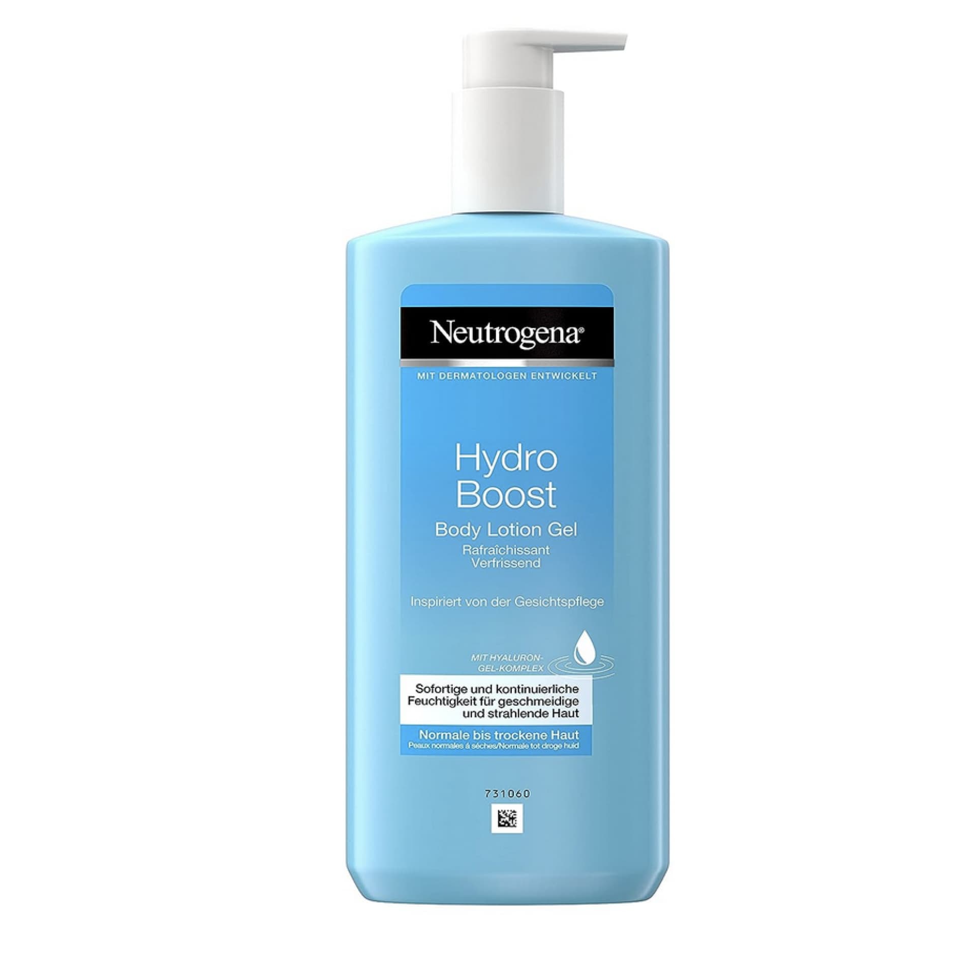Neutrogena Hydro Boost Bodylotion Gel, ultraleichte Feuchtigkeitscreme mit Hyaluron, für normale bis trockene Haut