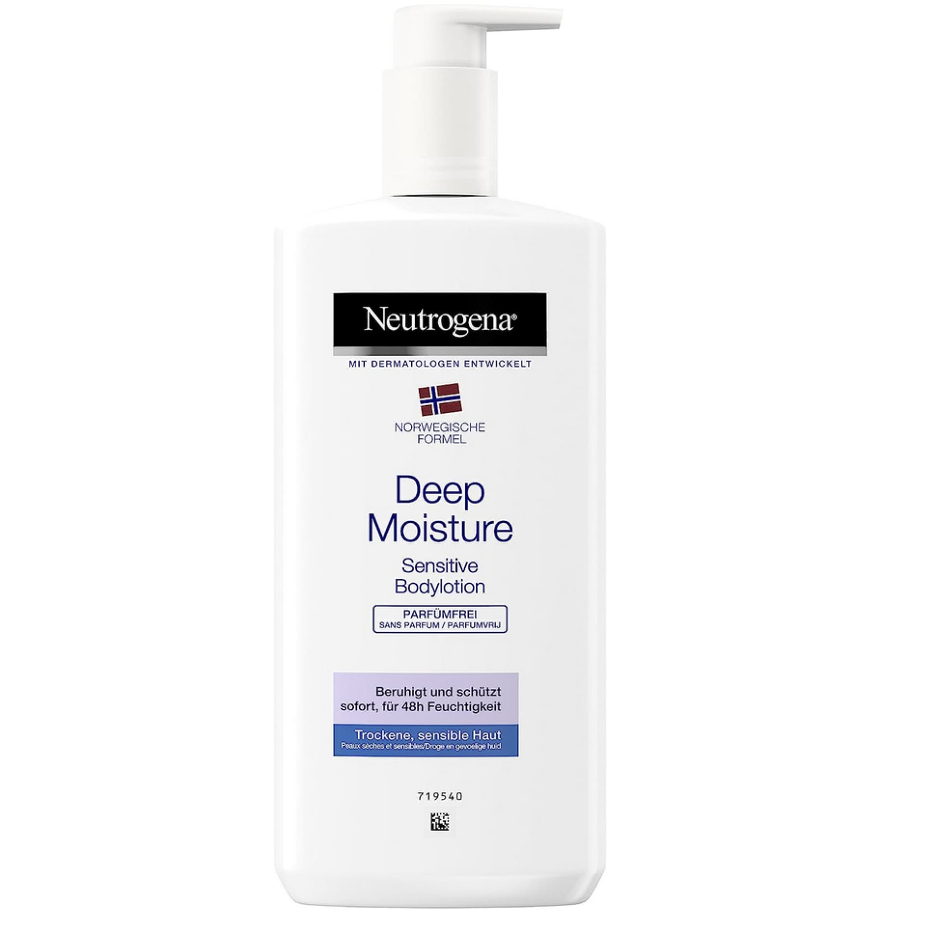 Neutrogena Norwegian Formula Body Lotion Deep Moisture Sensitive Fragrance Free für empfindliche trockene Haut