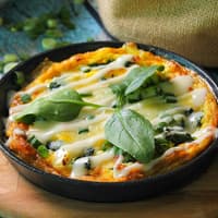 Omelette in der Pfanne