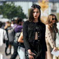 Schwarzer Cardigan Streetstyle