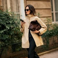 Braune Handtasche Streetstyle