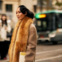 Parfum mit Veilchen Winter Streetstyle