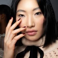 "Extra Dark Cherry Nails"